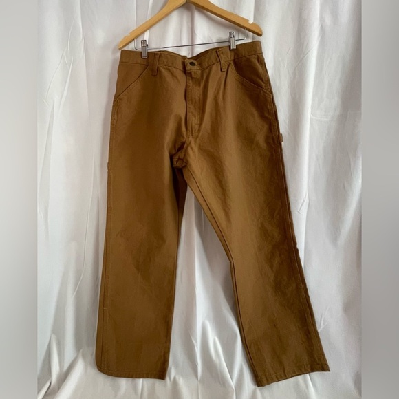 NWT 🆕🐴MEN'S Rustler Classic carpenter by Wrangler. 36 x 30 brown - Picture 3 of 8